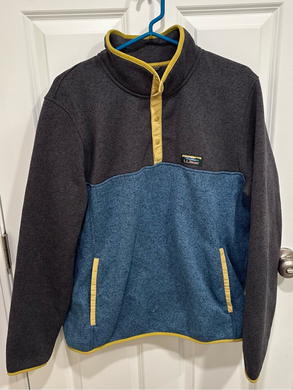 L.L. Bean Fleece 1/4 Snap Pullover Sweatshirt Mens U.S. Large